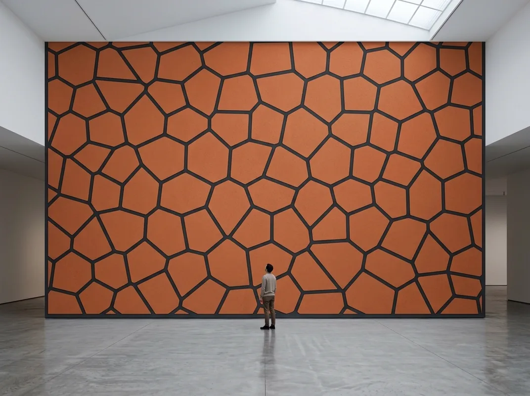 Gallery wall graphic built from a Voronoi cell pattern