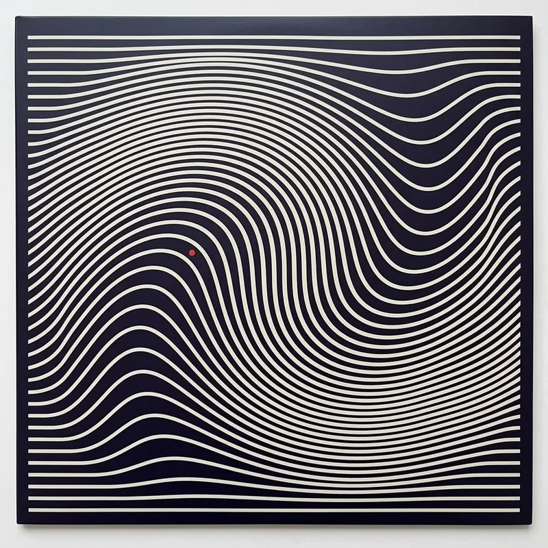 Album cover built from flow-line moire ripples