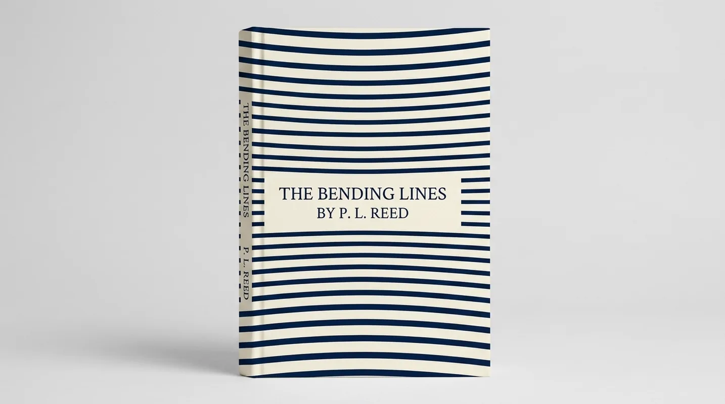 Book cover built from pinched horizontal flow lines
