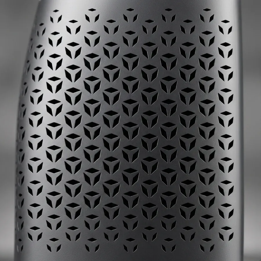 Product render: perforated panel designed with SolidVents